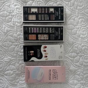 Dashing Diva Press-On Nail Set - Purple, Gold, Pink